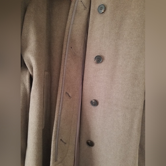 NWOT ASOS DESIGN Top Collar Boyfriend Belted Coat Mushroom Size Med - Picture 8 of 16